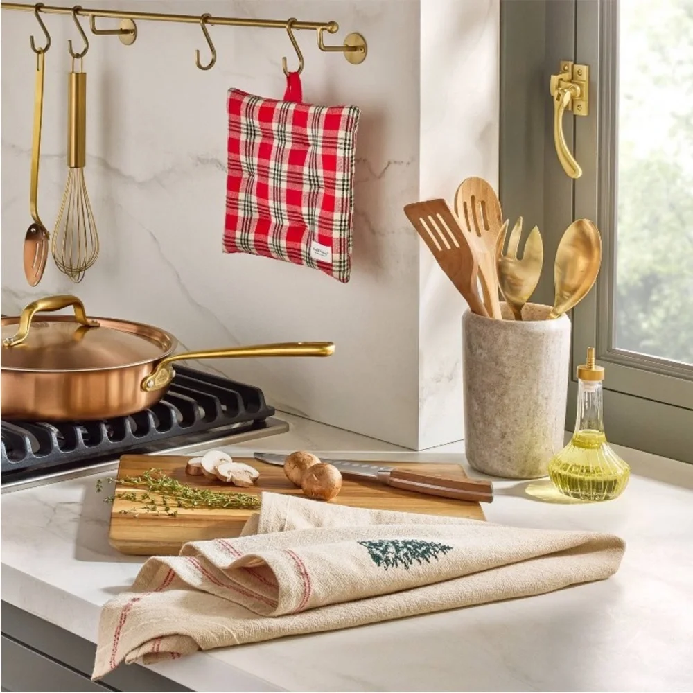 Flour Sack Towel Embroidered Tree Red - Hearth & Hand™ with Magnolia